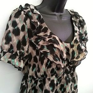 NY Collection 
Women's
Size M
Blouse
Shear 
Black